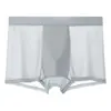 Roupa Íntima Masculina Popular, Roupa Íntima de Seda Gelada, Shorts Respiráveis com Forro para Homens, Cueca Boxer, Estilo Fino de Verão, Respirável