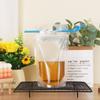 Bolsas Desechables para Bebidas, Bolsas de Moda para Té de Leche, Leche de Soya, Jugos, Transparentes Escarchadas para Caliente y Frío, Empaque Portátil para Llevar, Bolsas Autocierre
