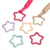 1 Llavero de Estrella de Cinco Puntas Pintado de Aleación Colorida Cadena para Llavero Hecha a Mano Accesorios de Joyería para Colgar en Bolsos Paquete de Materiales
