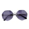 Gafas de Sol de Borde Cortado Estilo Nuevo para Mujer, Gafas de Sol Redondas de Moda Estilo Coreano, Gafas Elegantes, Moda Personalizada Protección UV