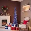 Nuevo Árbol Plegable de Navidad de Discos Azul Oscuro Rojo y Azul de Amazon Adornos de Decoración para Fiesta Navideña Se Puede Personalizar en Color