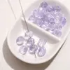 Contas de Vidro Transparente Caneladas Feitas à Mão DIY Pulseiras Colares Estilo Antigo Contas de Fio Acessórios de Joias Materiais Atacado