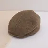Boina infantil de color oscuro y resistente a la suciedad, gorro de lana para bebé de otoño e invierno, elegante sombrero de artista a cuadros estilo coreano y japonés, comercio exterior