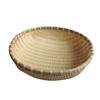 Cesta de drenaje de bambú, productos de bambú hechos a mano, cesta redonda Shau Kei para frutas del hogar, cesta para pan al vapor, cesta de almacenamiento para lavar verduras y escurrir