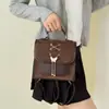 Mochila casual feminina vintage outono e inverno 2026 nova bolsa de mão fosca para o dia a dia bolsa de ombro bolsa transversal para trabalho diário
