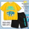 Robo Transfronterizo de un Conjunto de Podredumbre Cerebral: Conjunto Casual de Dos Piezas con Camiseta y Shorts con Accesorios Rojos Cerebro