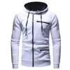 Sudadera de terciopelo casual Amazon Fashion Sudadera con capucha y cremallera para hombre Exportación europea y americana Chaqueta simple holgada de otoño e invierno