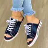 Nuevas Sandalias Planas de Lona Estilo Coreano para Mujer y Zapatos de Mezclilla para Comercio Exterior Transfronterizo Verano 2026