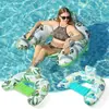 Cama Flutuante Inflável para Exterior Transfronteiriça, Cadeira Boia de Piscina para Adultos, Sofá Aquático de PVC, Cadeira Longa em Forma de U para Praia