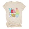 Camiseta divertida transfronteriza europea y americana eres como valiente inteligente verano nueva manga corta mujer
