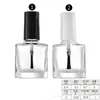 3ml 5ml 8ml 10ml frasco de vidro para esmalte frasco de esmalte vazio transparente bronzeado fosco frasco com pincel