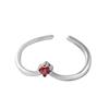 Anillo de Gota de Diamante Solitario de Plata Esterlina S925 Nicho Elegante Joyería Simple Pequeña Abertura Anillo de Circón Joyería de Moda para Mujer