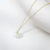 Plata de Ley S925 Colgante de Perla de Lujo Accesible Francés Zirconita Micro-pavimentada Collar Elegante Cadena para Clavícula Simple y de Moda Europea y Americana para Mujer