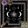Toalha de Mesa para Cartas de Tarô Padrão Geométrico Céu Estrelado Toalha de Mesa Jogo de Cartas Pano Decorativo Céu Estrelado Misterioso Fase da Lua Toalha de Mesa Decorativa