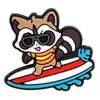 Imanes para Refrigerador de Animalitos Pequeños de Dibujos Animados Goma Suave de PVC Cachorro Surfeador Lindo Pegatinas Decorativas para Refrigerador Pegatinas Magnéticas Creativas Transfronterizo