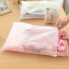 Bolsa de Armazenamento Multifuncional de Viagem Coreana Organização de Roupas de Bagagem Bolsa de Armazenamento Impermeável de Plástico Bolsa com Fecho Ziplock Fosca de Dupla Face