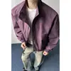 Chaqueta de piloto moderna para hombre, corte holgado, estilo retro con cuello de béisbol, prenda exterior casual de moda americana para otoño e invierno
