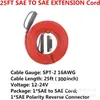Cable Conector Sae a Sae de 25 pies Cable de Carga para Batería 12V-24V con Cubierta Antipolvo de 2 Pines