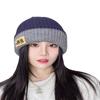 Daifa Otoño e Invierno Engrosado Invierno Nuevo Sombrero de Lana para Mujer de Moda Combinable para Cara Pequeña Protección Cálida para Orejas Sombrero de Punto Súper Grueso