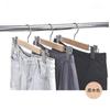Perchero de madera maciza para pantalones, directo de fábrica, para adultos y niños, con pinzas para faldas, para tiendas de ropa, para trajes y faldas, con pinzas retráctiles.