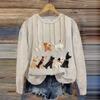 Sudadera Redonda con Estampado Digital 3D de Papá Noel para Mujer, Nueva de Otoño e Invierno 2024, Exportación Transfronteriza de Amazon, Halloween