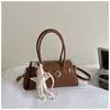 Bolso de Hombro Cruzado Casual Retro para Mujer 2025 Invierno Nuevo Estilo Versión Coreana Nicho Simple Estilo Ins Bolso de Hombro Único