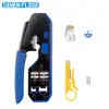Alicate de Crimpar Rede RJ45 8P de Sete Andares com Desencapador e Cortador Integrados para Usuário Doméstico de Banda Larga DIY Azul