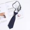 Corbata pequeña de color sólido hecha en casa estilo japonés ultracorta para mujer, perezosa sin nudo, linda estilo universitario, retro marrón, jardín de infantes