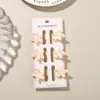 Pinzas para el Cabello de Estrella Transfronterizas de 2.5 cm 2026 Nuevo Estilo Pinzas de Fleco Lateral de Gama Alta Set de 6 Piezas de Accesorios para el Cabello Coloridos