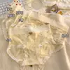2026 Novo Estilo Pastoral Estampa Completa Florzinhas Calcinha de Menina Gancho Estendido Confortável Respirável Amiga da Pele
