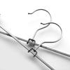 Colgador de pantalones de metal con clip de acero inoxidable directo de fábrica Hengman, clip multiusos de cromo antideslizante, clip grupal para el hogar, venta al por mayor