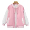 Chaqueta de béisbol para niñas, chaqueta de béisbol elegante para niñas, conjunto deportivo de otoño para niños grandes, chaqueta de béisbol con bloques de color