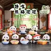 Panda Despreocupado Fufu Caixa Surpresa Multifuncional Ornamento Fofo de Resina Decoração de Mesa para Casa Artesanato Escritório