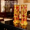 Velas de Cristal para Año Nuevo y Festival de Primavera para Uso Doméstico, Lámparas de Mantequilla sin Humo para Ofrendar a Buda, Lámparas de Larga Duración, un Par para Regalo de Inauguración de Casa y Ofrenda a Buda