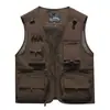 Chaleco Exterior Nuevo para Hombre con Múltiples Bolsillos para Senderismo y Fotografía, Chaleco de Verano de Secado Rápido de Corteholgado, Ropa de Trabajo Casual para Hombre