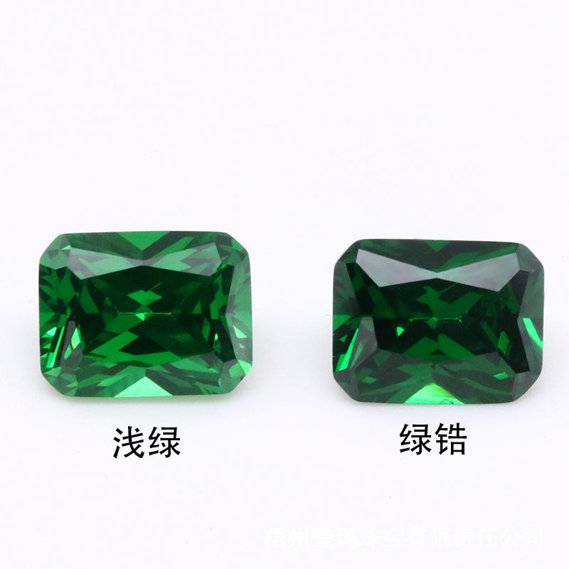 长方倒角绿锆锆石