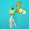 Juguete Colgante para Gatos Palo para Molestar Gatos Colgante de Puerta Cuerda Elástica Resistente a Mordeduras Juguete para Gatos Pluma Juguete para Molestar Gatos Suministros para Mascotas