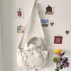 Bolso de lona energético estilo japonés con tigre, lindo bolso cruzado para el hombro, bolsa de mano de gran capacidad para estudiantes para la escuela y el trabajo