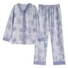 Pijama para Mujer, Estilo Primavera y Otoño, Algodón Puro, Manga Larga, Otoño, Madres de Mediana Edad, Nuevo Estilo 2026, Tallas Grandes, Se Puede Usar Afuera, Ropa de Casa