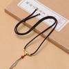 Cuerda redonda pequeña de 2 mm con accesorios de metal, collar tejido a mano, colgante de cuerda para hombres y mujeres, cordón ajustable multicolor