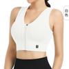 Sujetador Deportivo con Cremallera Frontal Chaleco Yoga Bra para Ropa Exterior Correr Push-Up a Prueba de Impactos Sujetador de Fitness sin Aros