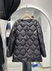 Chaqueta de Plumas Larga de Invierno y Otoño sin Cuello Convertible en V de Cuatro Capas Anti-Pilling Delgada Ligera con Abrigo de Cachemira Debajo