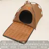 Nido exclusivo para mascotas, extraíble y lavable, nido tipo tienda semi-cerrado para gatos y perros, plegable, transpirable, con alfombrilla refrigerante