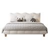 Tongyute 2026 Estilo Francés Color Crema Lujo Ligero Moderno Forma de Ola Doble Recámara Principal Cama de Boda Grande de Gama Alta Cama de Cuero