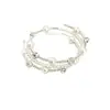 Pulsera Brazalete Vintage de Perlas de Imitación Pulsera de Muñeca de Lujo Ligero Temperamento Retro Diseño Único de Nicho Joyería de Mano