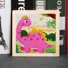 Educação Infantil 9 Peças tamanho pequeno Quebra-Cabeça de Madeira Brinquedo Bebê Educacional Desenho Animado Animal Tráfego Cognição Quebra-Cabeça de Madeira