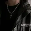 Marca de Moda para Hombre Star Collar de Costura Versátil Accesorios de Sudor Cruzados Colgante Guapo de Moda para Mujer