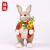 Figura de Animal Conejo de Paja Grande Hecha a Mano para Exportación, Regalo de Jardín de Infancia Estilo Bosque, Decoración del Hogar, Arreglo Pastoral