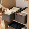 Caja de Almacenamiento Catiónica, Organizador de Ropa y Pantalones de Gran Capacidad para Armario, Cesta de Almacenamiento Plegable, Caja de Almacenamiento Portátil de Mano