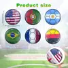 Posavasos de Acrílico para Fútbol con Temática de Atmósfera Mundialista Transfronteriza, Diseños Creativos de Banderas, Tapetes Aislantes de Calor, Souvenirs de Merchandising para Aficionados